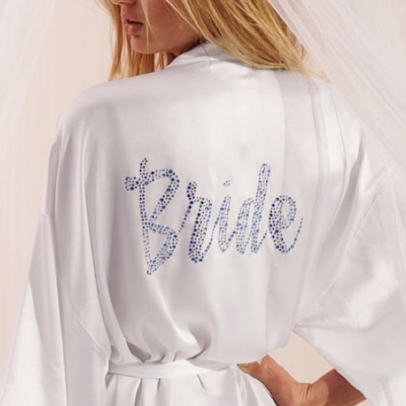 Victoria's Secret Intimates & Sleepwear Victorias Secret Bride Satin Bridal Robe Poshmark